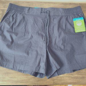 NWT Columbia Organic Cotton Shorts Navy Blue, Women's Size L, 4 inch inseam